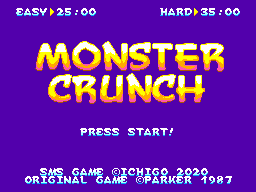 Monster Crunch (Homebrew) — Title screen